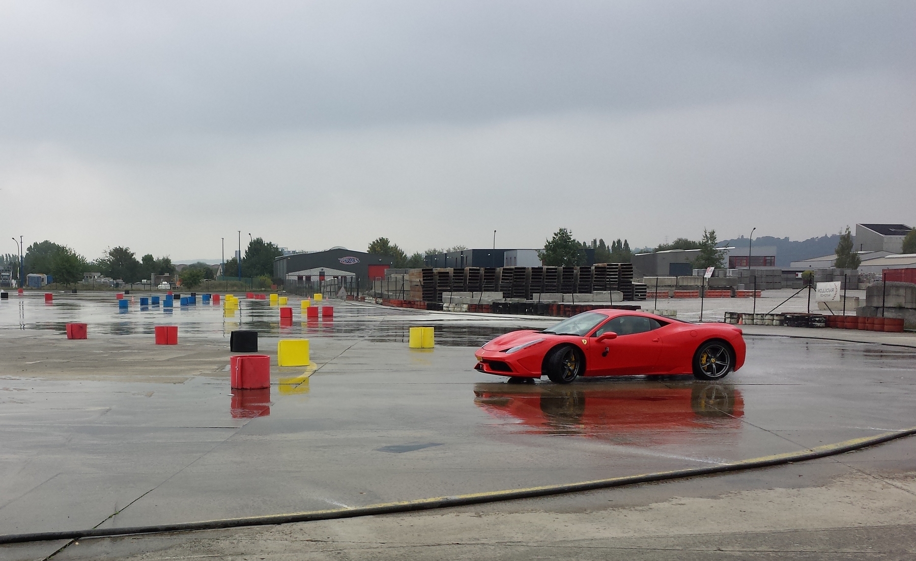 coaching Ferrari skid track